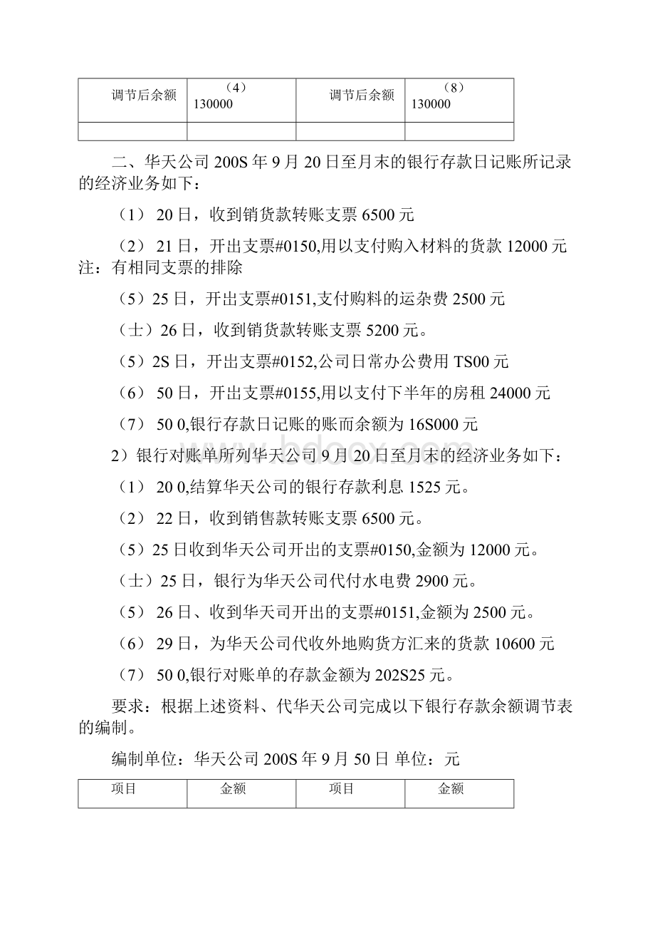 银行余额调节表习题4.docx_第2页