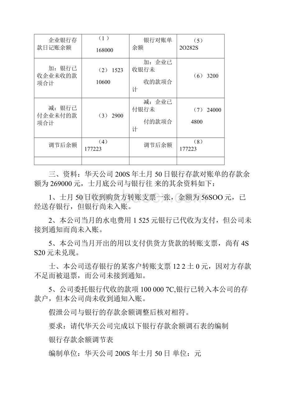 银行余额调节表习题4.docx_第3页