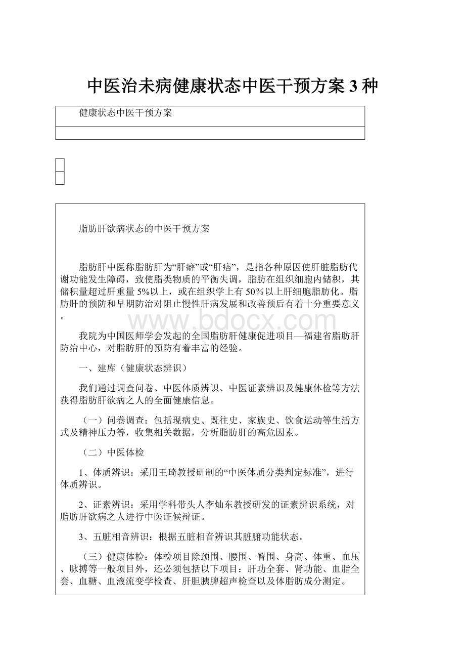 中医治未病健康状态中医干预方案3种.docx