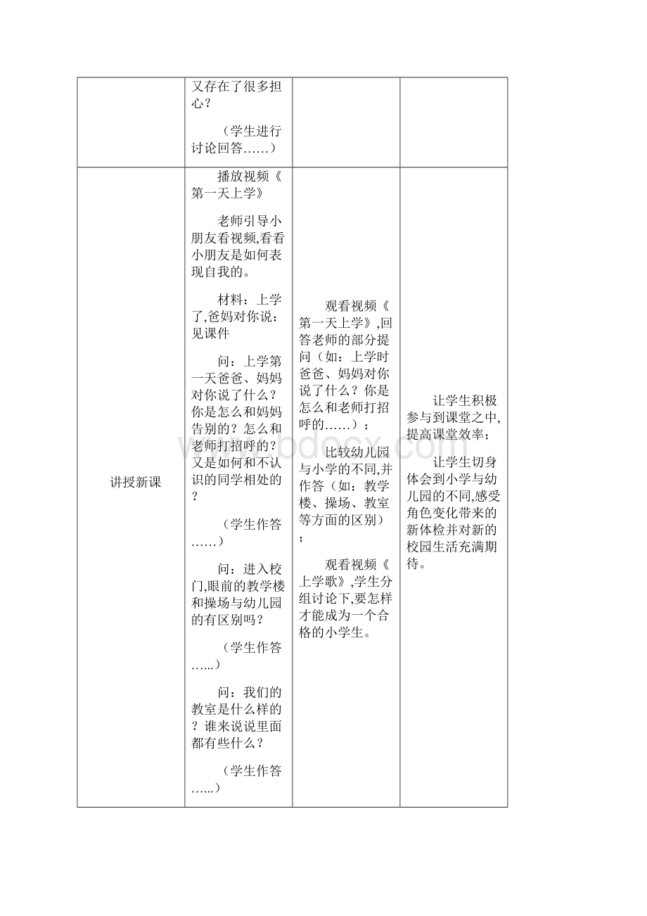 人教版一年级上道德与法治全册教案最新编辑教材.docx_第2页