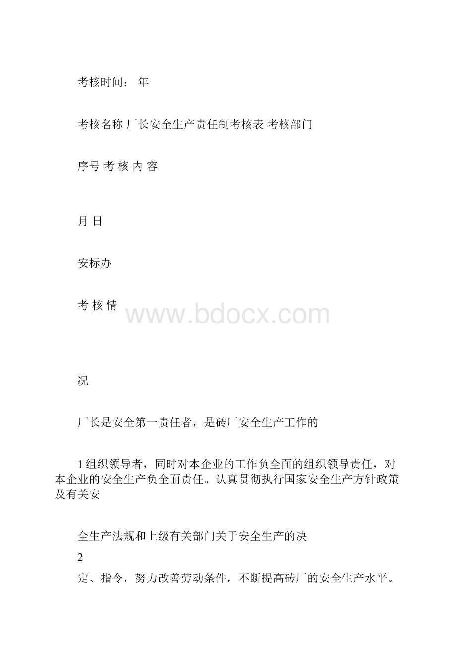 各岗位责任制考核记录.docx_第3页