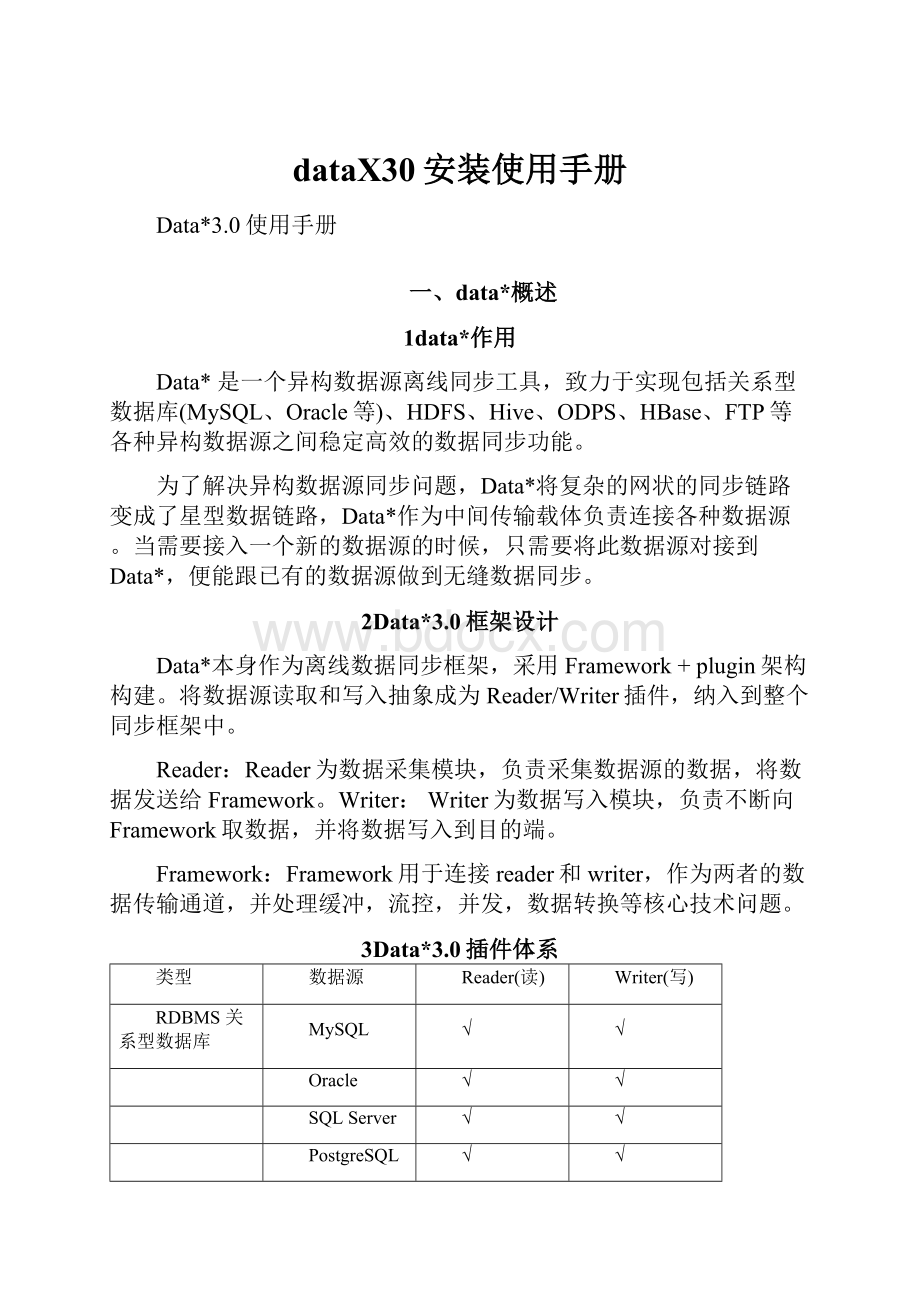 dataX30安装使用手册.docx