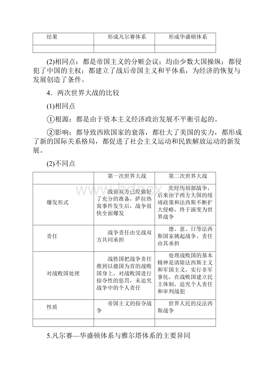 版新高考选考历史人民版通史一轮复习学案选修部分 第十七单元 20世纪的战争与和平 Word版含答案.docx_第3页