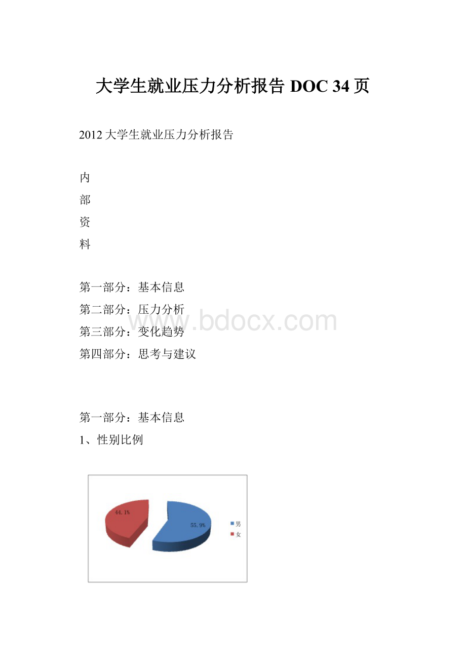 大学生就业压力分析报告DOC 34页.docx