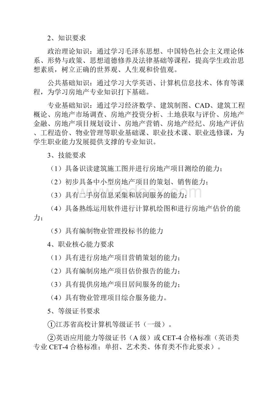 房地产经营与估价专业教学计划.docx_第2页