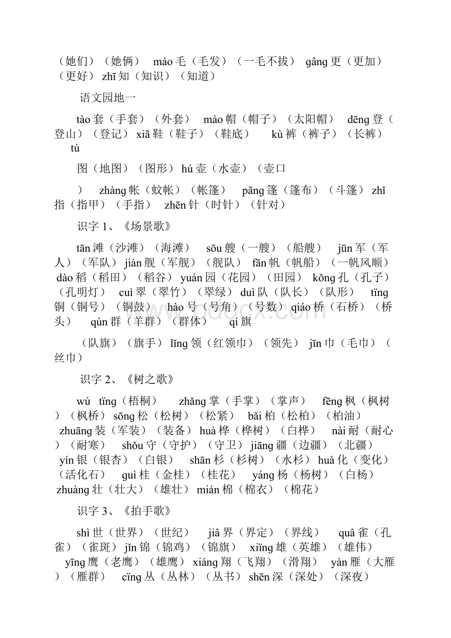 部编版二年级语文上册全册生字表.docx_第2页