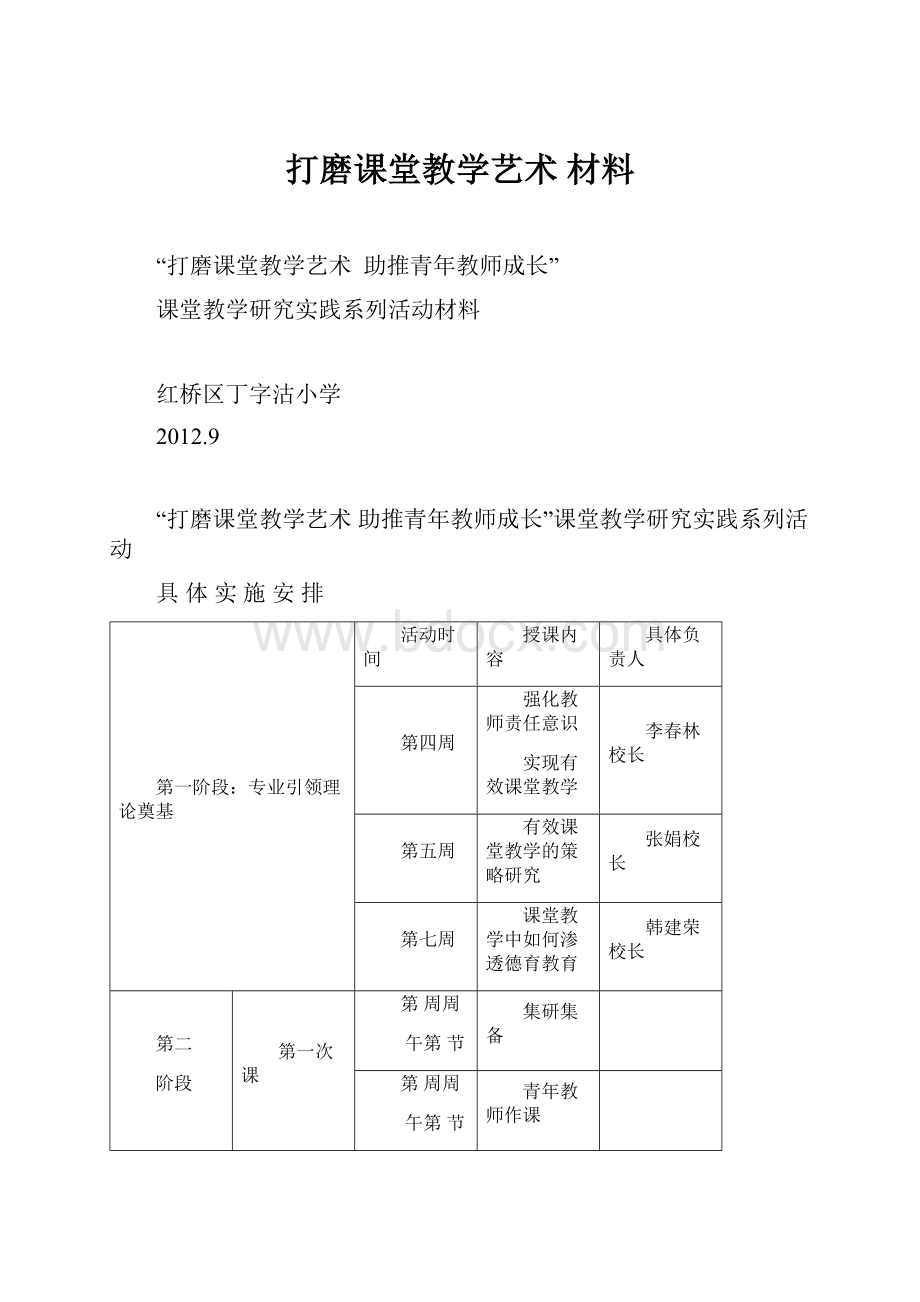 打磨课堂教学艺术 材料.docx