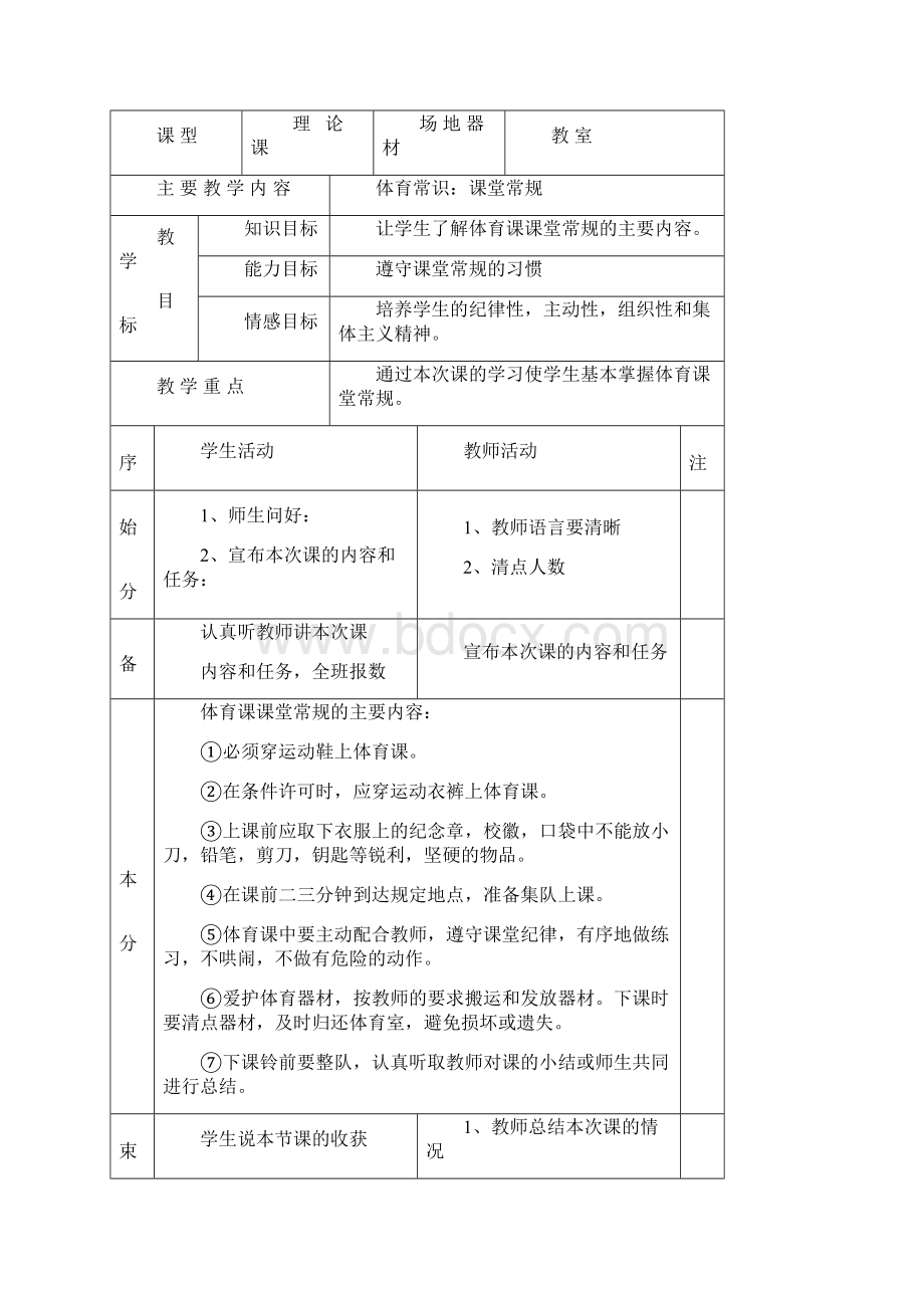 人教版新课标小学二年级体育理论课全套教案.docx_第2页