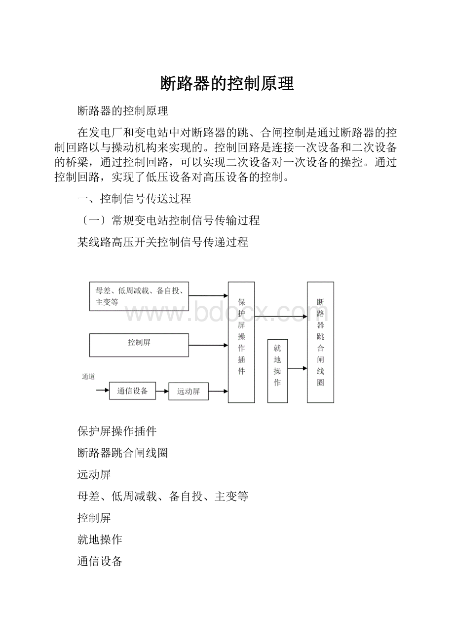 断路器的控制原理.docx