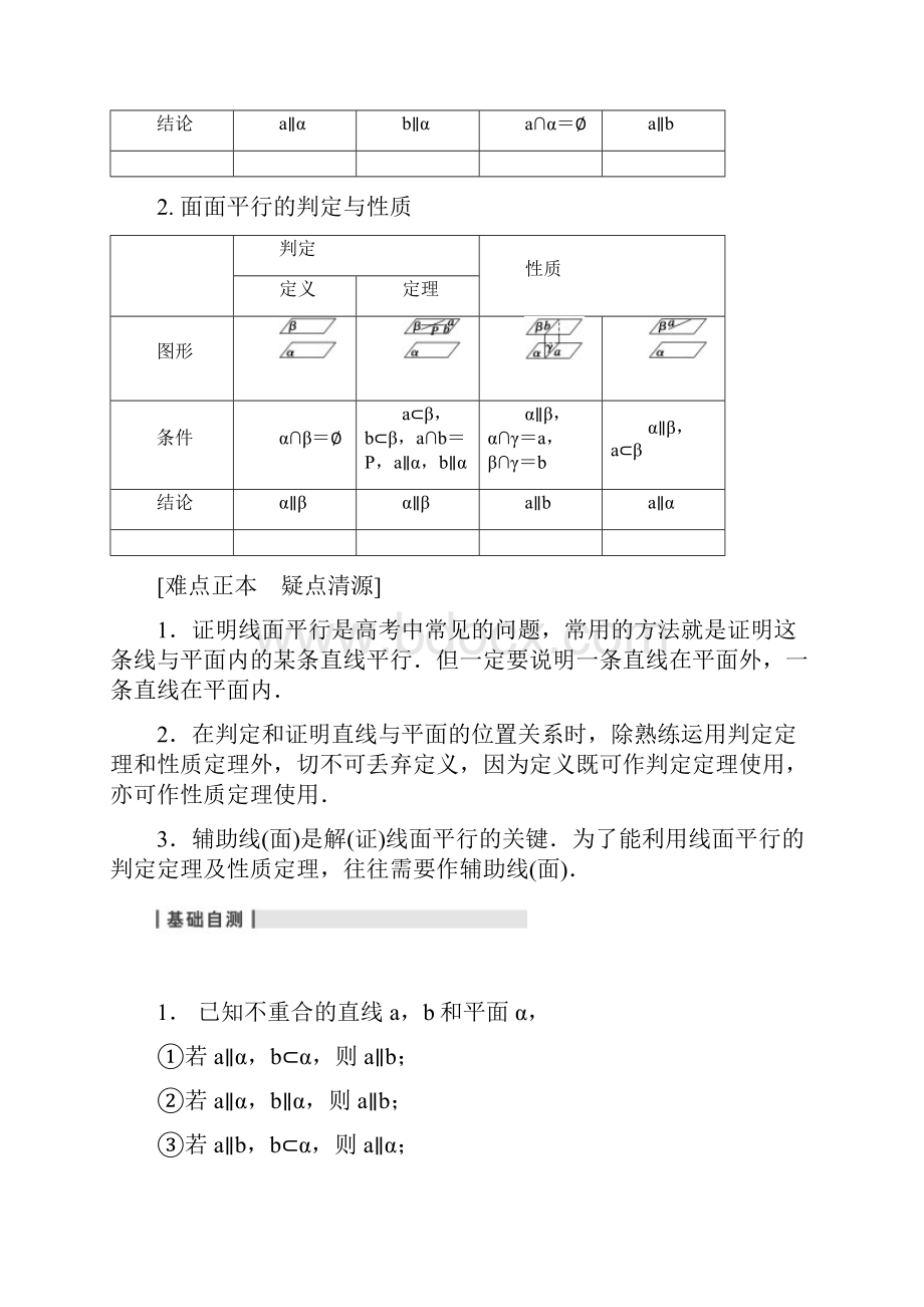 《步步高》高考数学第一轮复习08 直线平面平行的判定与性质.docx_第2页