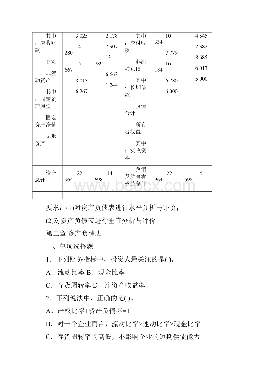 财务分析各章习题集答案之欧阳科创编.docx_第2页