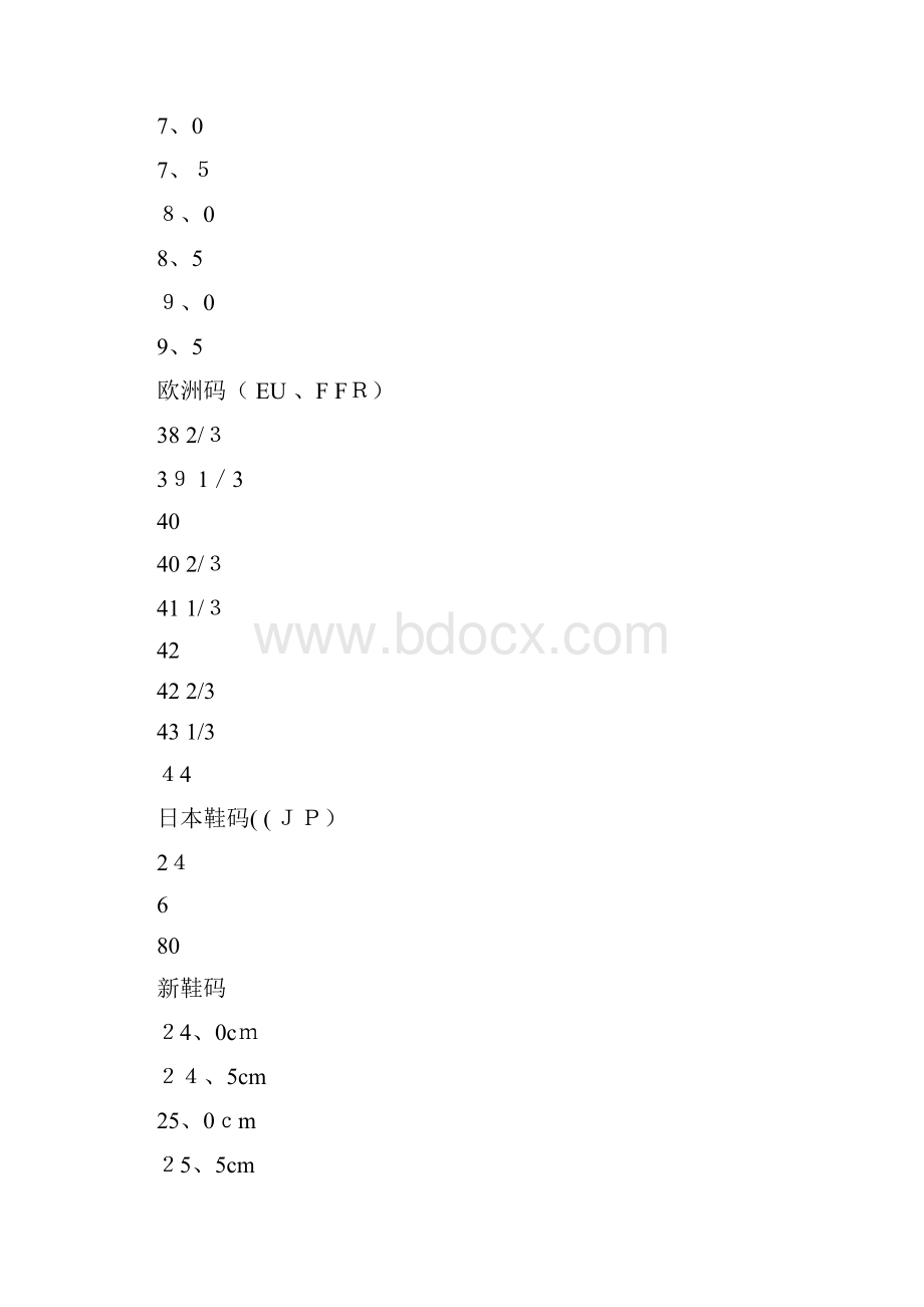 国际鞋尺码对照表.docx_第2页