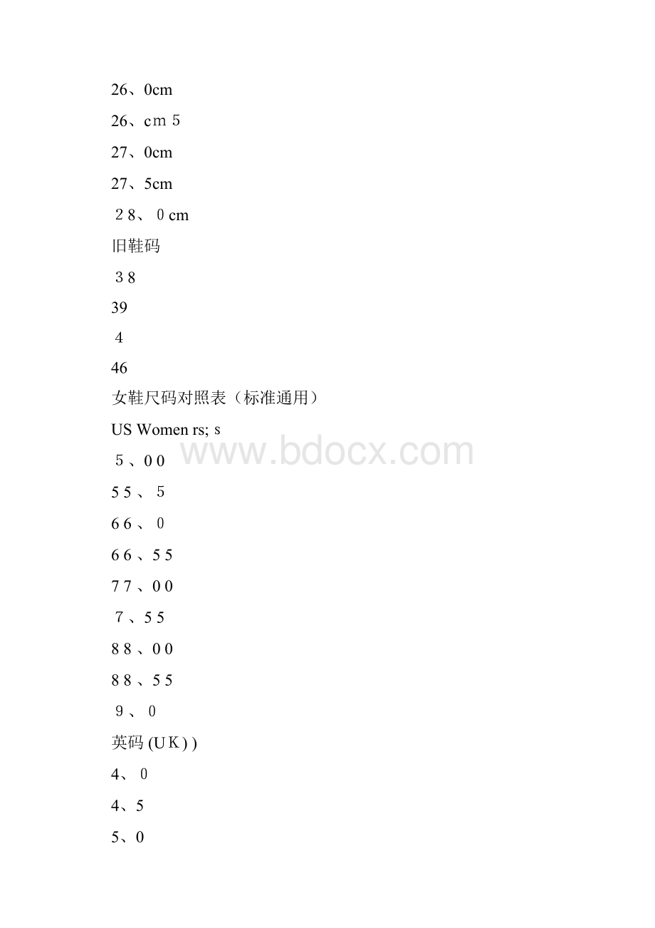 国际鞋尺码对照表.docx_第3页