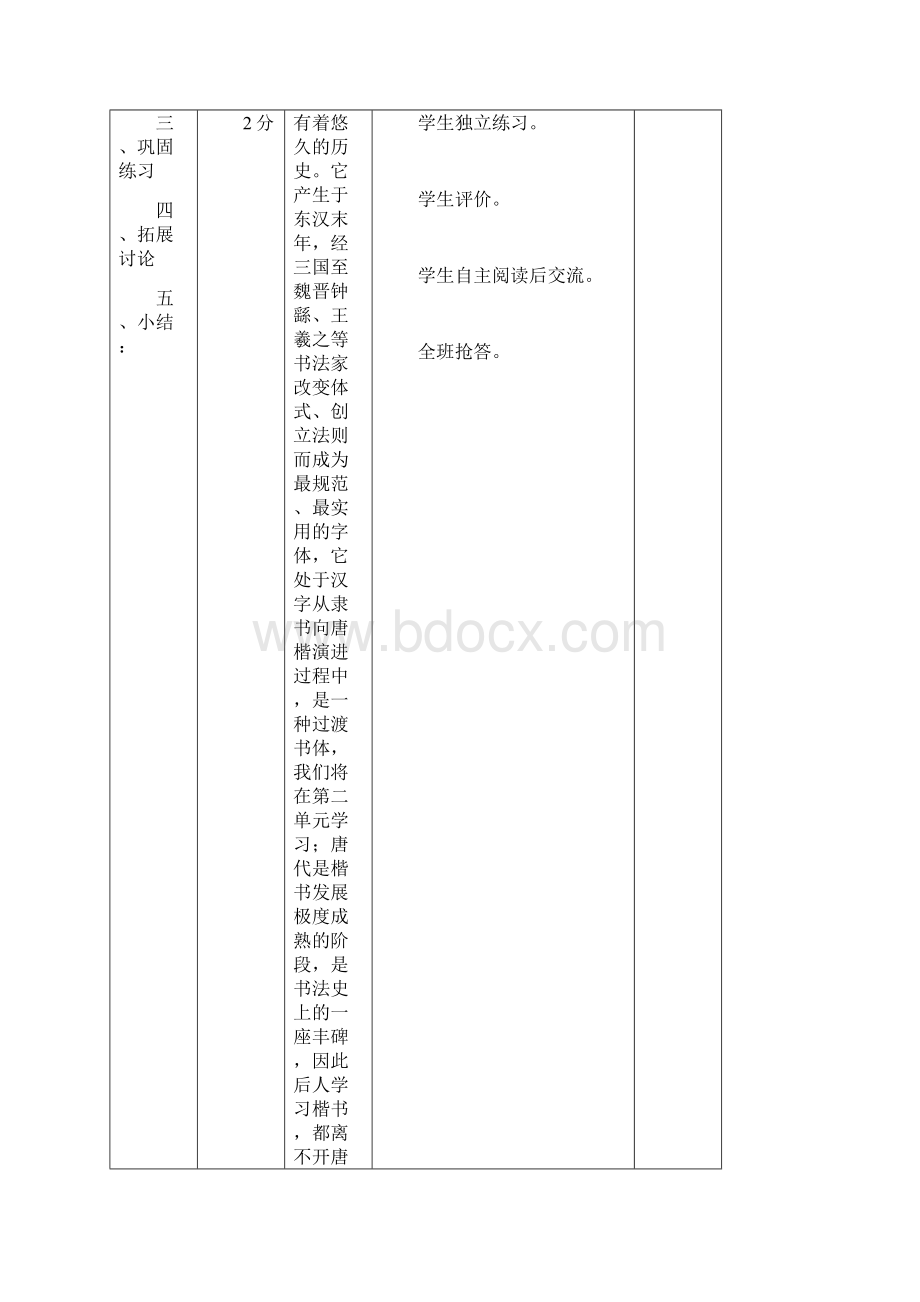 精编版精选六年级下册书法教案推荐.docx_第2页