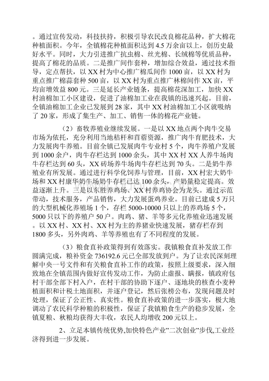 XX乡镇年度工作总结.docx_第2页