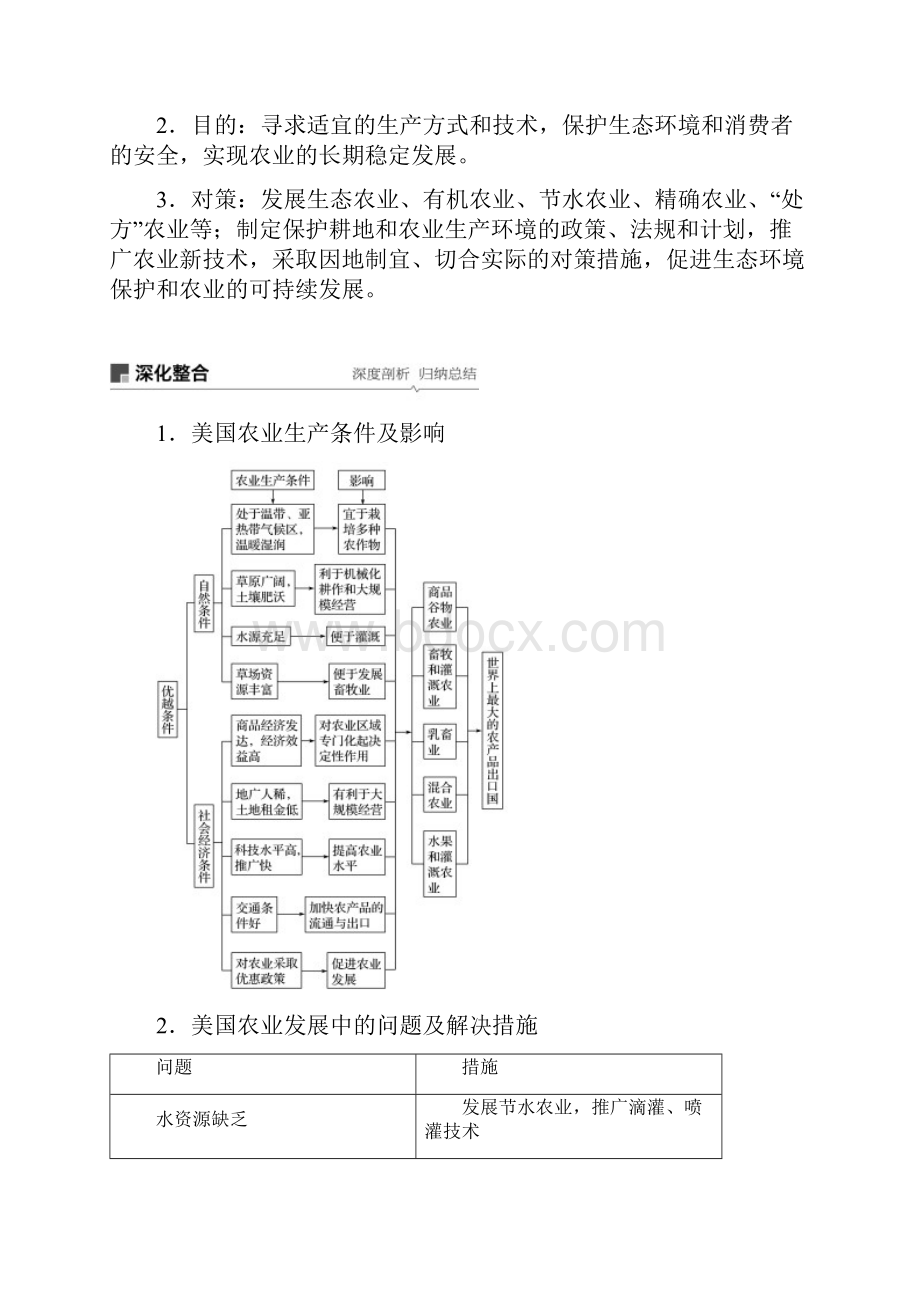 19版高考地理大一轮复习第二章第32讲区域农业的可持续发展以美国为例学案湘教版必修3.docx_第3页