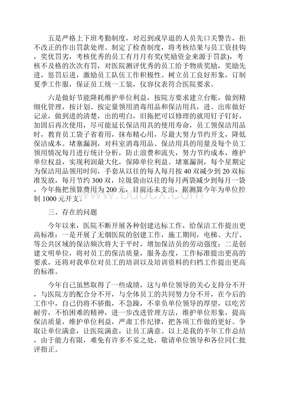 医院保洁员工作总结.docx_第3页