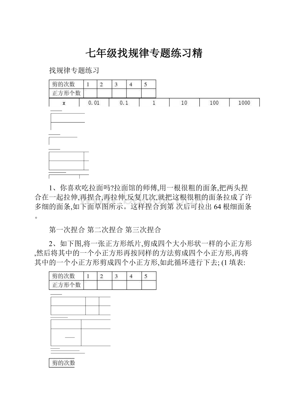 七年级找规律专题练习精.docx_第1页