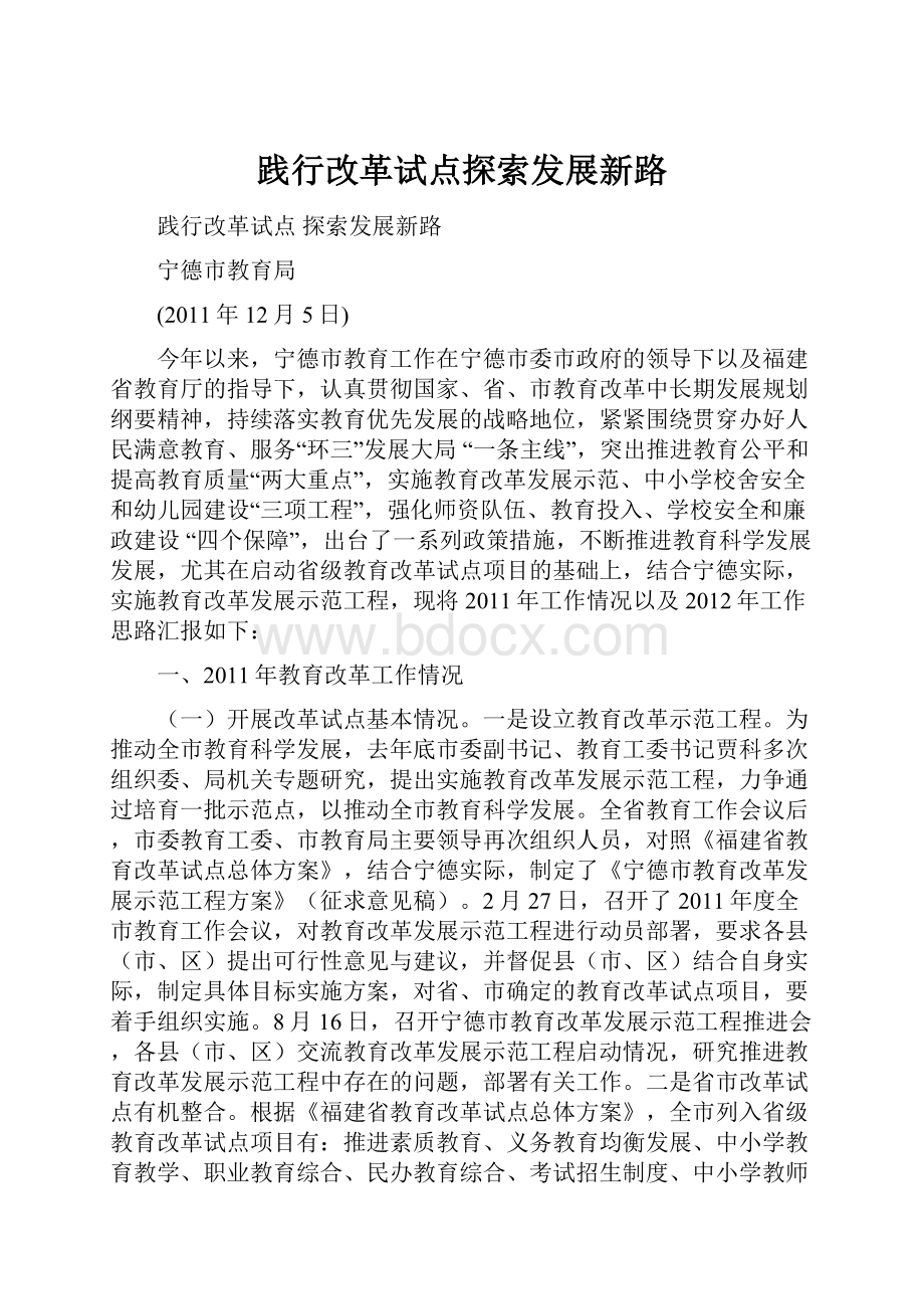 践行改革试点探索发展新路.docx