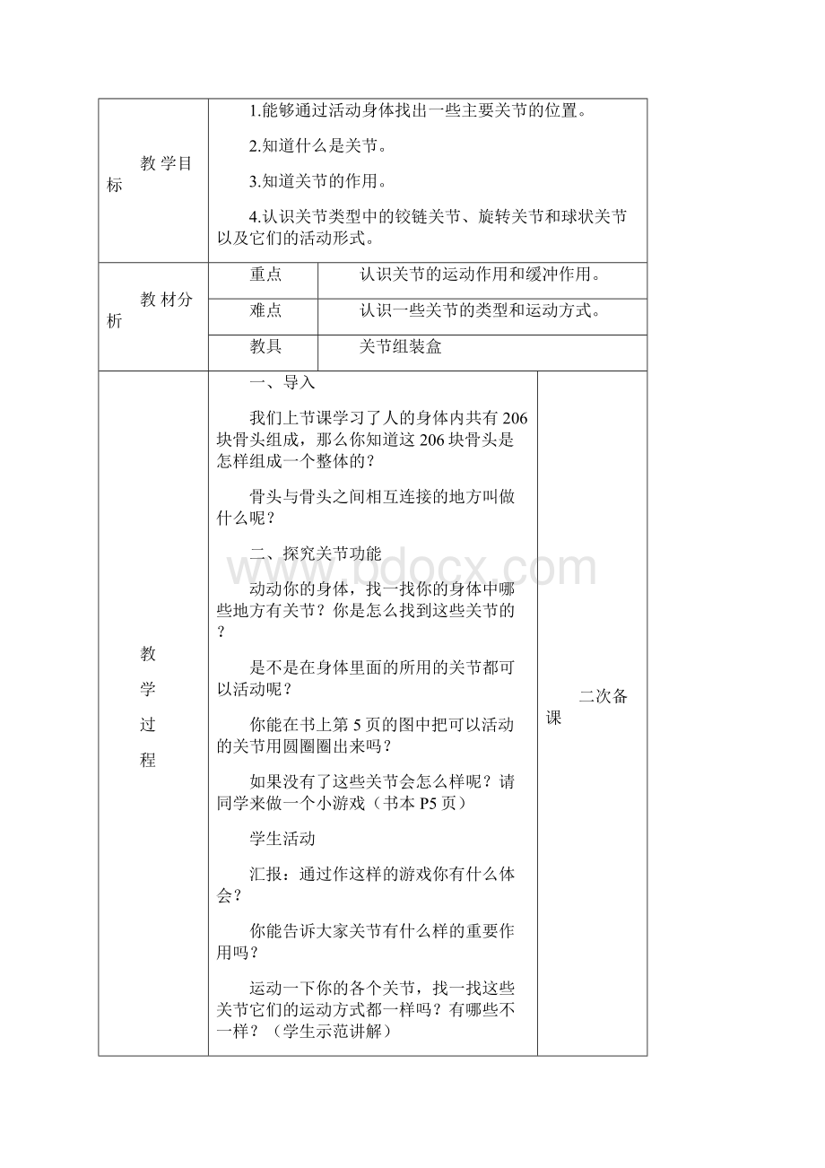 苏教版小学科学四年级下册全教案电子备课表格式11.docx_第3页