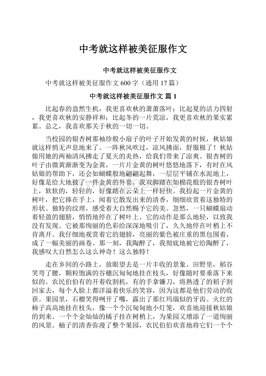 中考就这样被美征服作文.docx_第1页