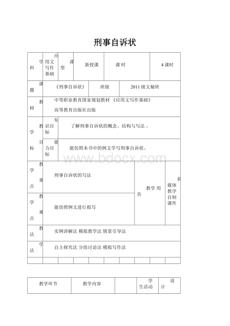 刑事自诉状.docx