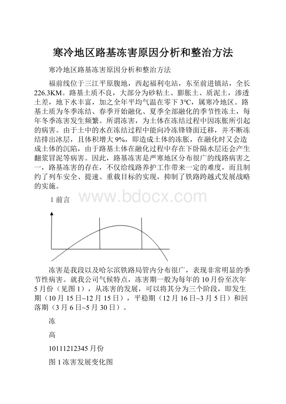 寒冷地区路基冻害原因分析和整治方法.docx