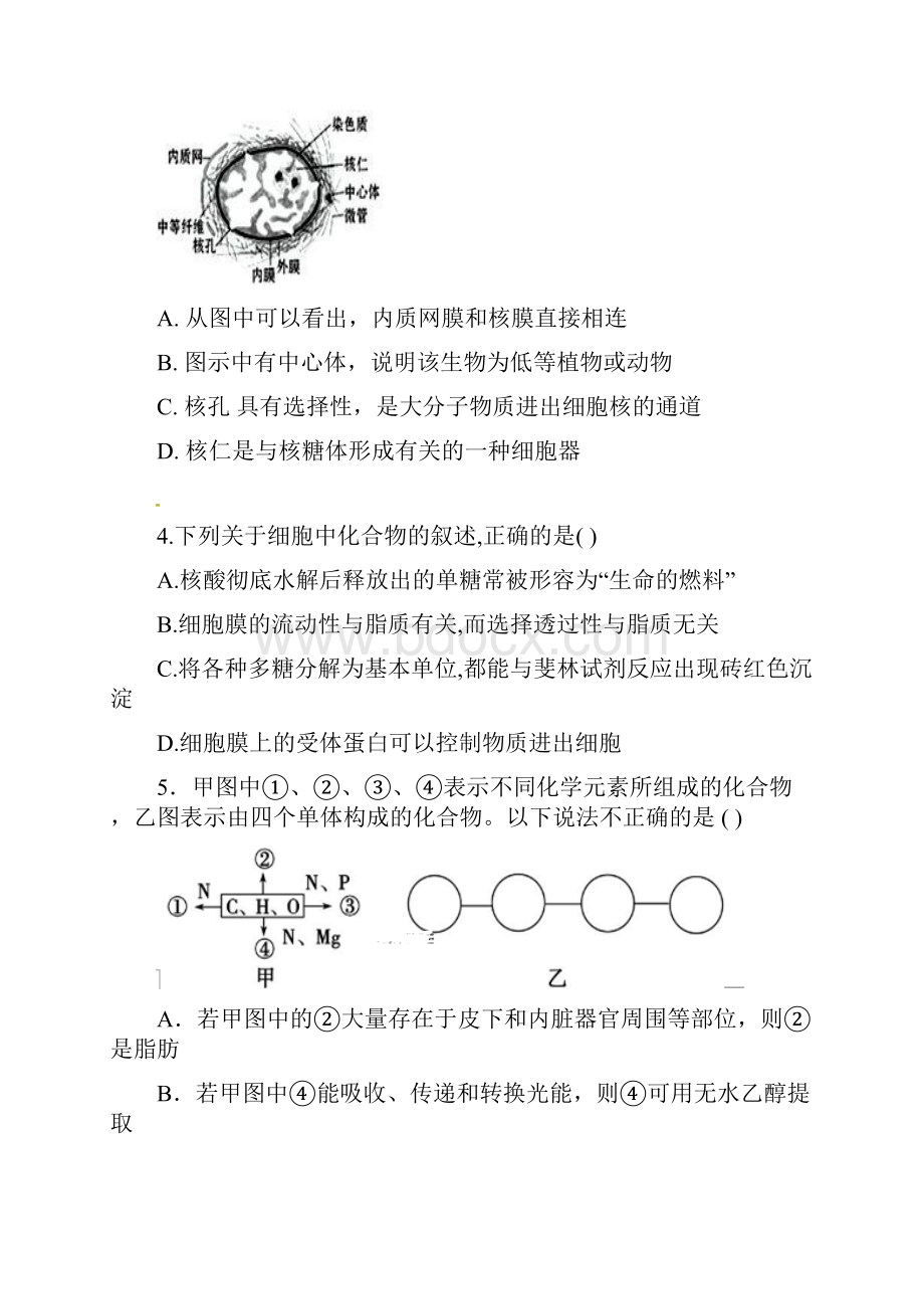 小初高学习山东省日照市第一中学届高三生物份考试第一次单元过关试题.docx_第2页