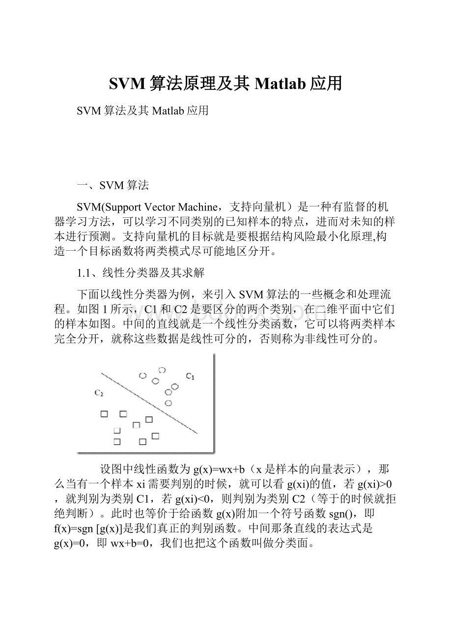 SVM算法原理及其Matlab应用.docx