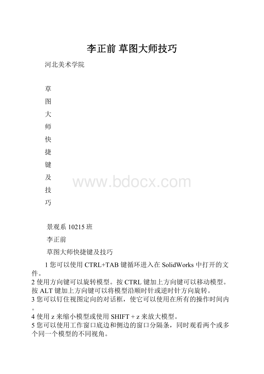 李正前草图大师技巧.docx