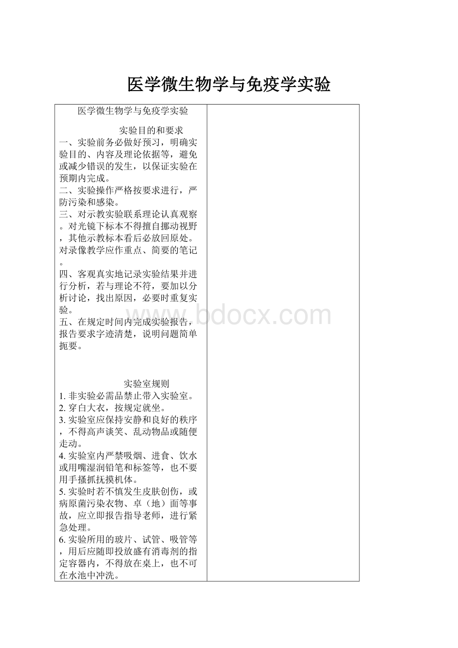 医学微生物学与免疫学实验.docx