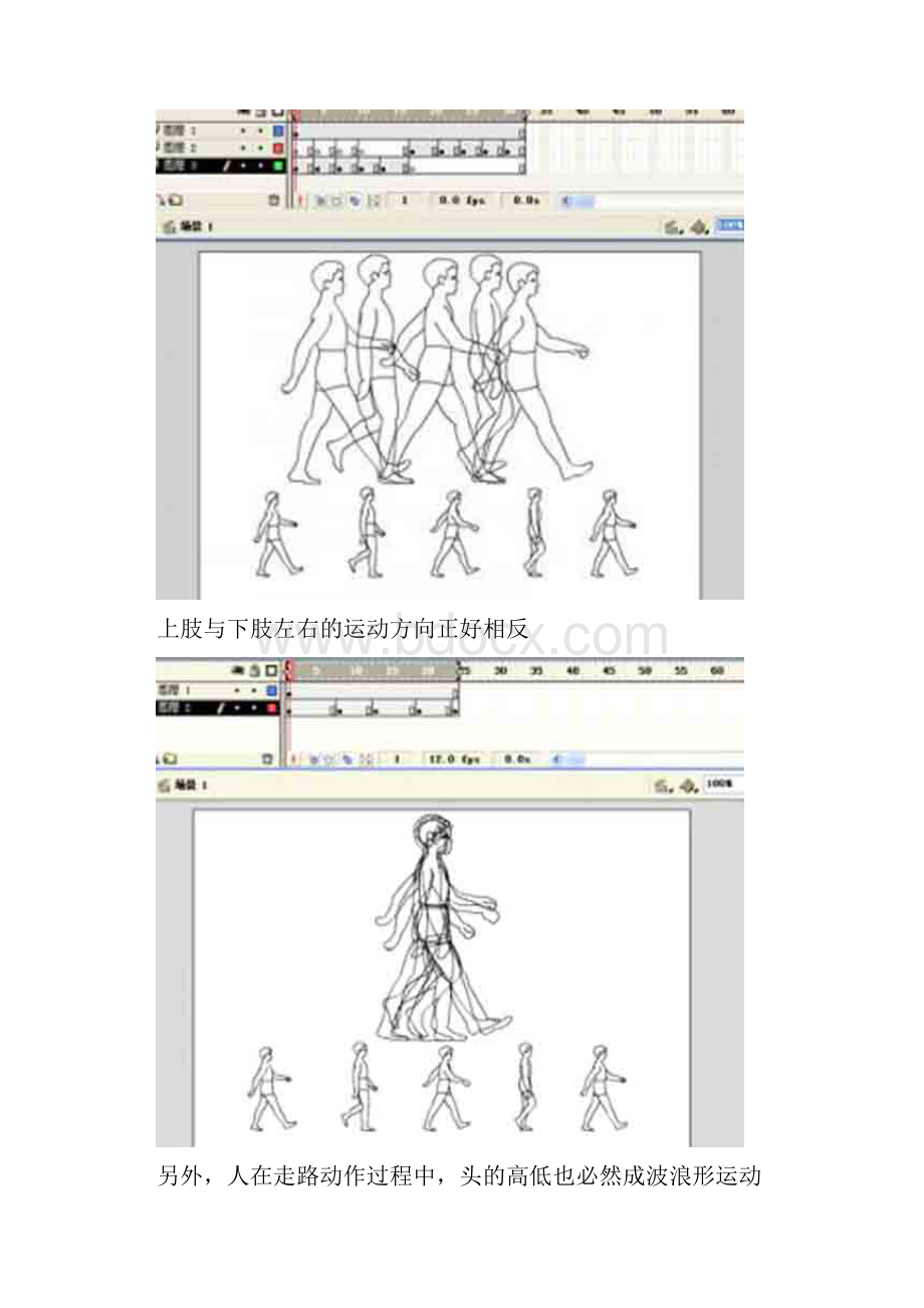 人侧面走路动画制作与走路动作分解.docx_第3页