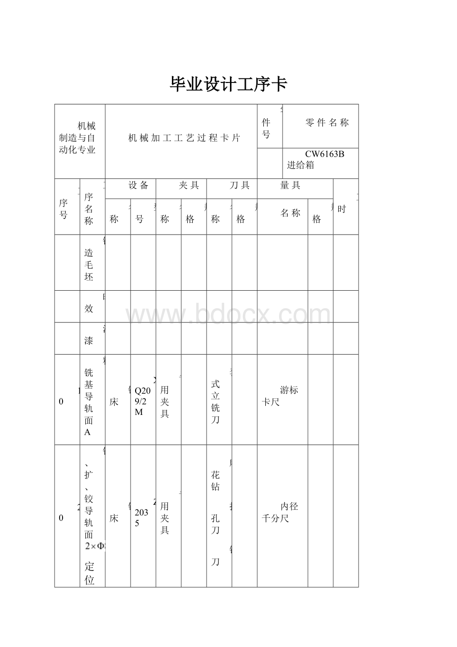 毕业设计工序卡.docx_第1页