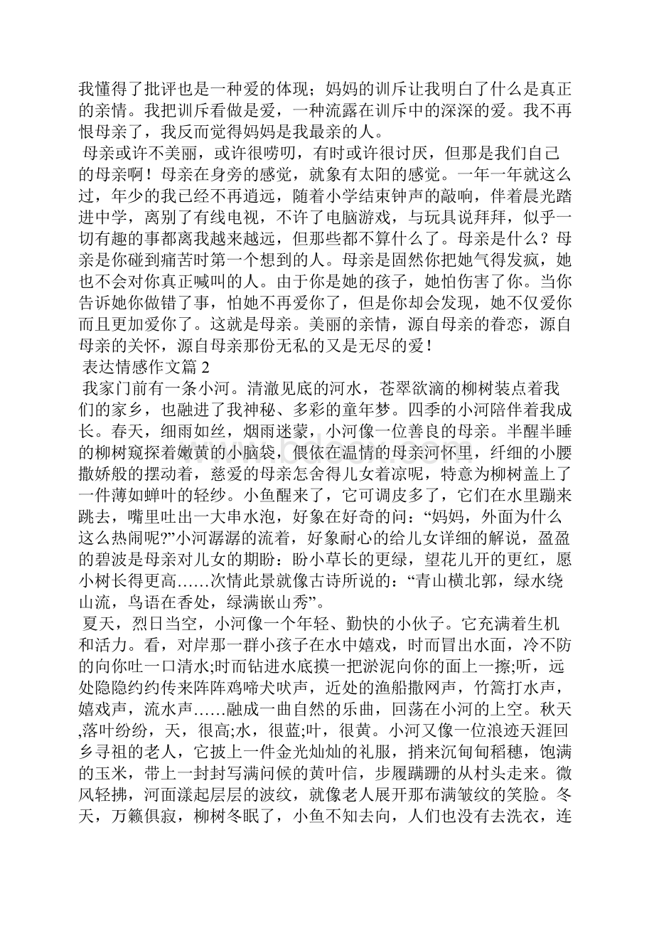 关于表达情感作文合集6篇.docx_第2页