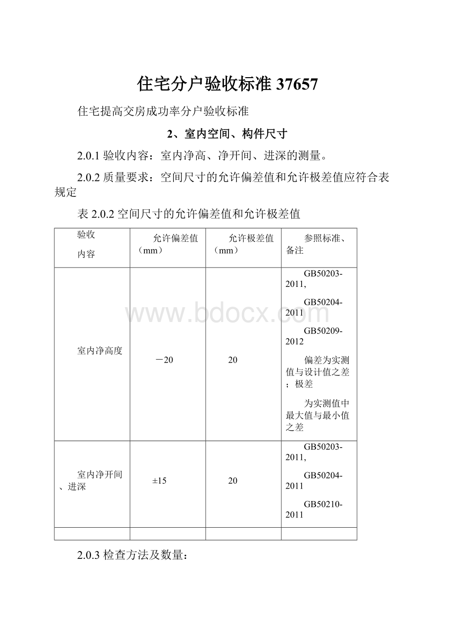 住宅分户验收标准37657.docx