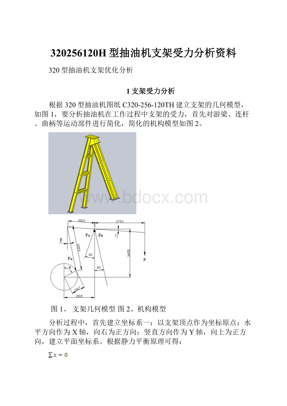 320256120H型抽油机支架受力分析资料.docx