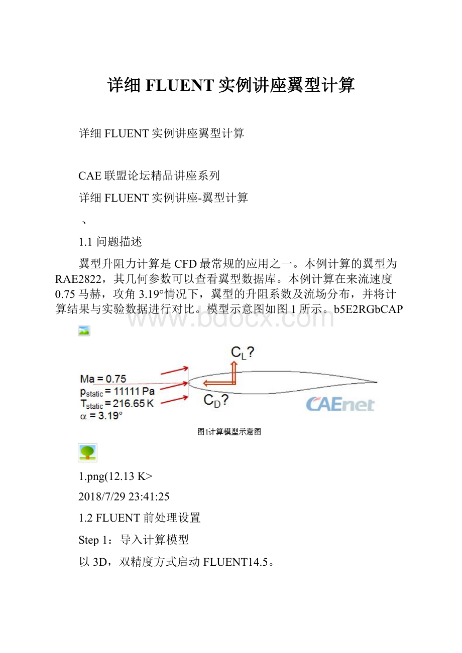 详细FLUENT实例讲座翼型计算.docx