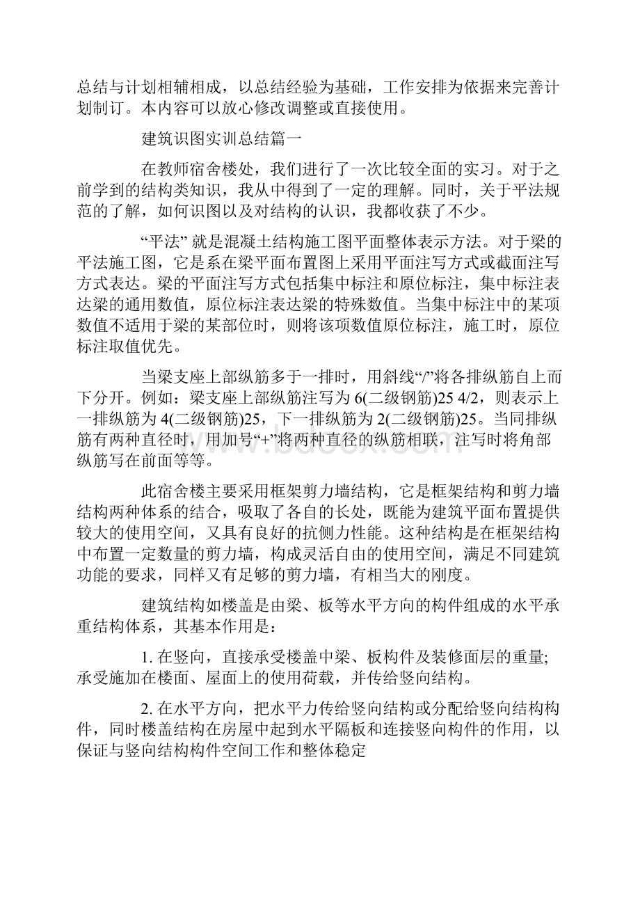 建筑识图实训总结6篇范文.docx_第2页