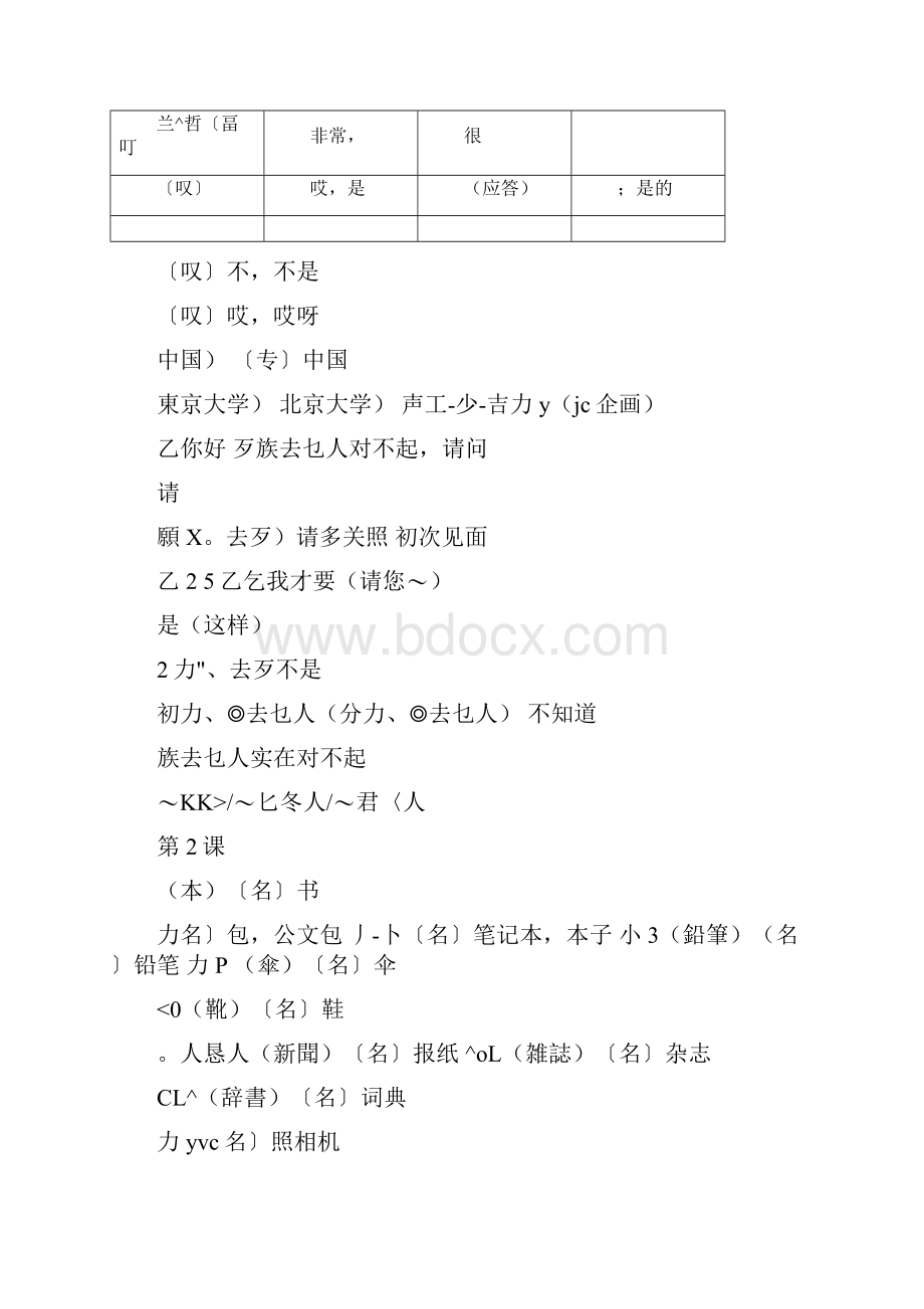 完整版新版标准日本语初级单词表上下册.docx_第2页