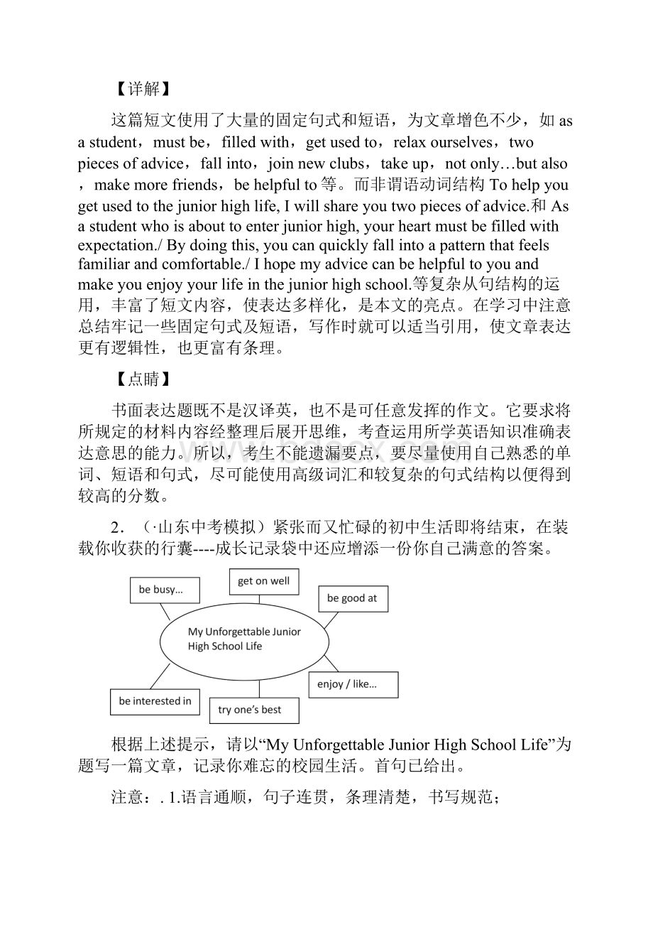 上海兰生复旦书面表达英语作文汇编中考英语专项训练含答案解析.docx_第2页