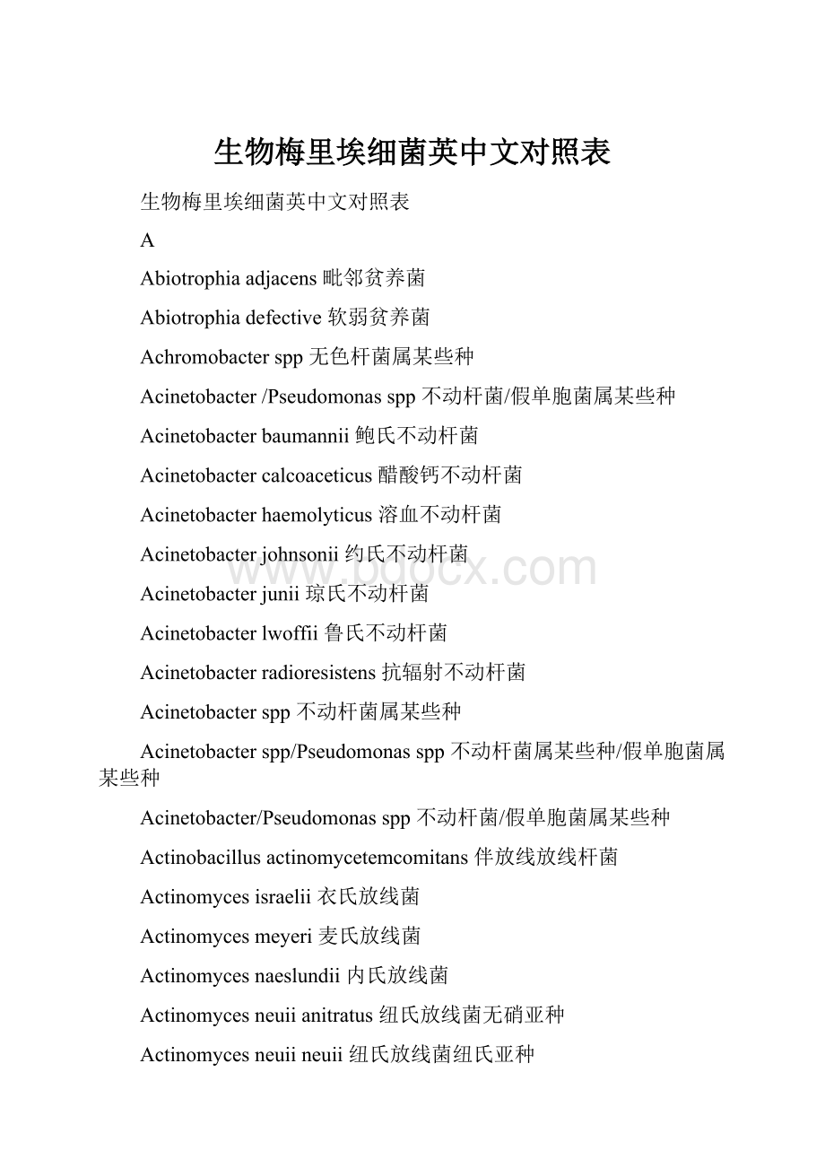 生物梅里埃细菌英中文对照表.docx_第1页