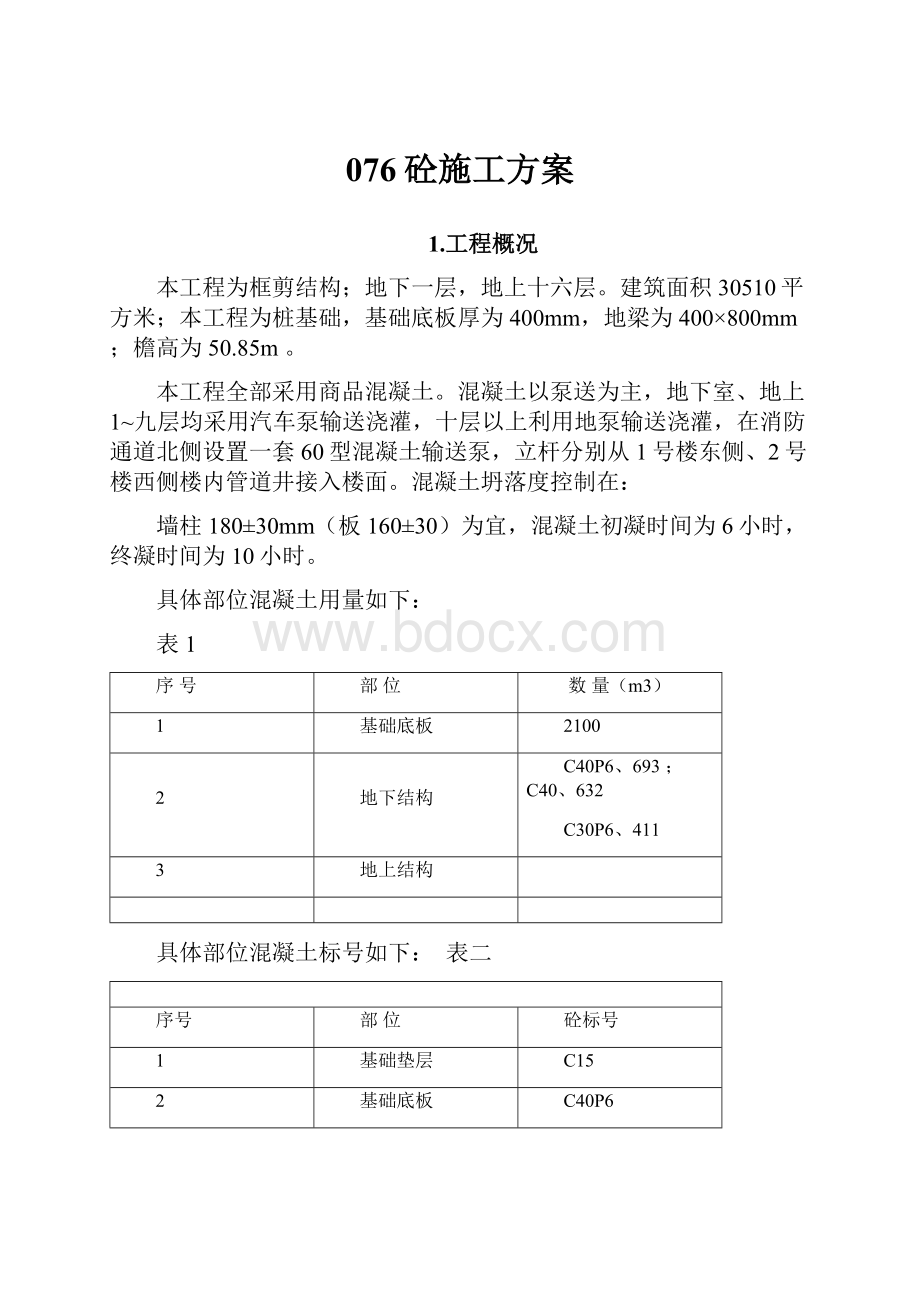 076砼施工方案.docx