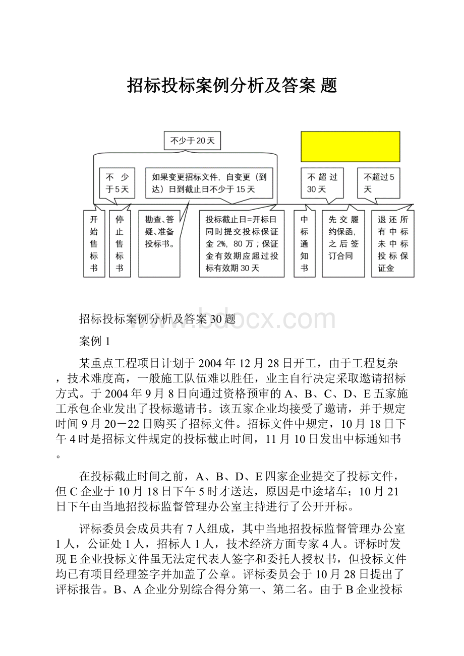 招标投标案例分析及答案 题.docx