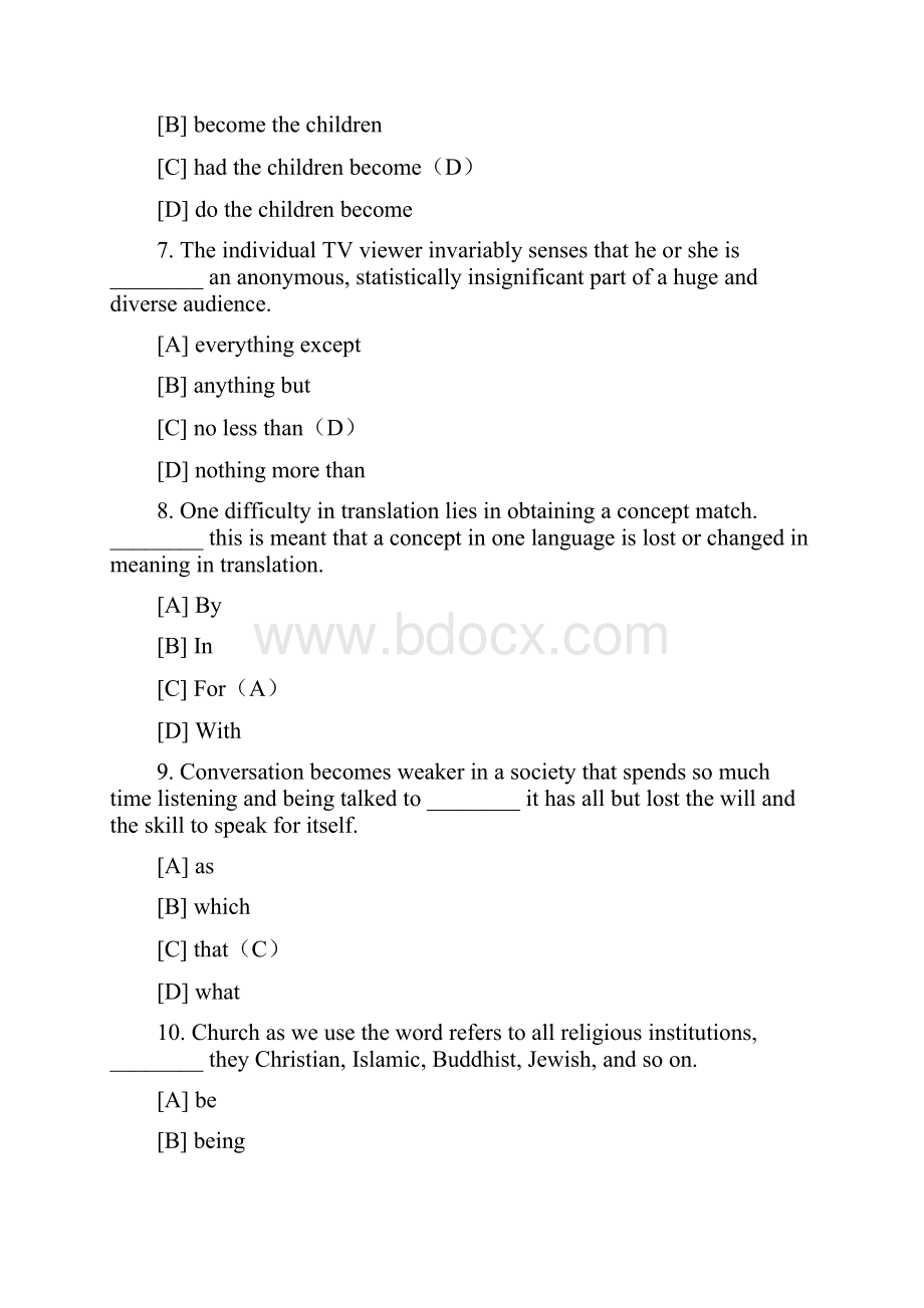 全国硕士研究生入学统一考试英语试题及答案.docx_第3页