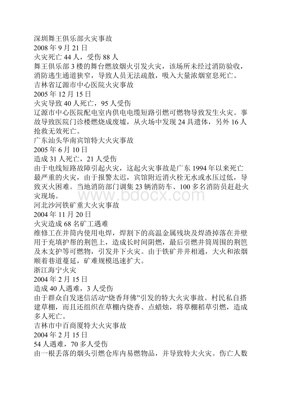 中国历年来死于火灾的人数数不胜数剖析.docx_第2页