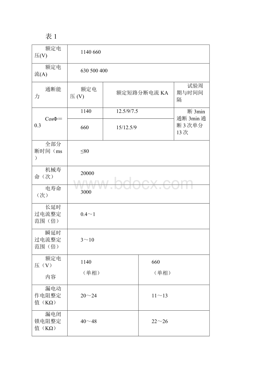 BKD216305004001140660矿用隔爆型真空馈电开关使用说明书.docx_第2页