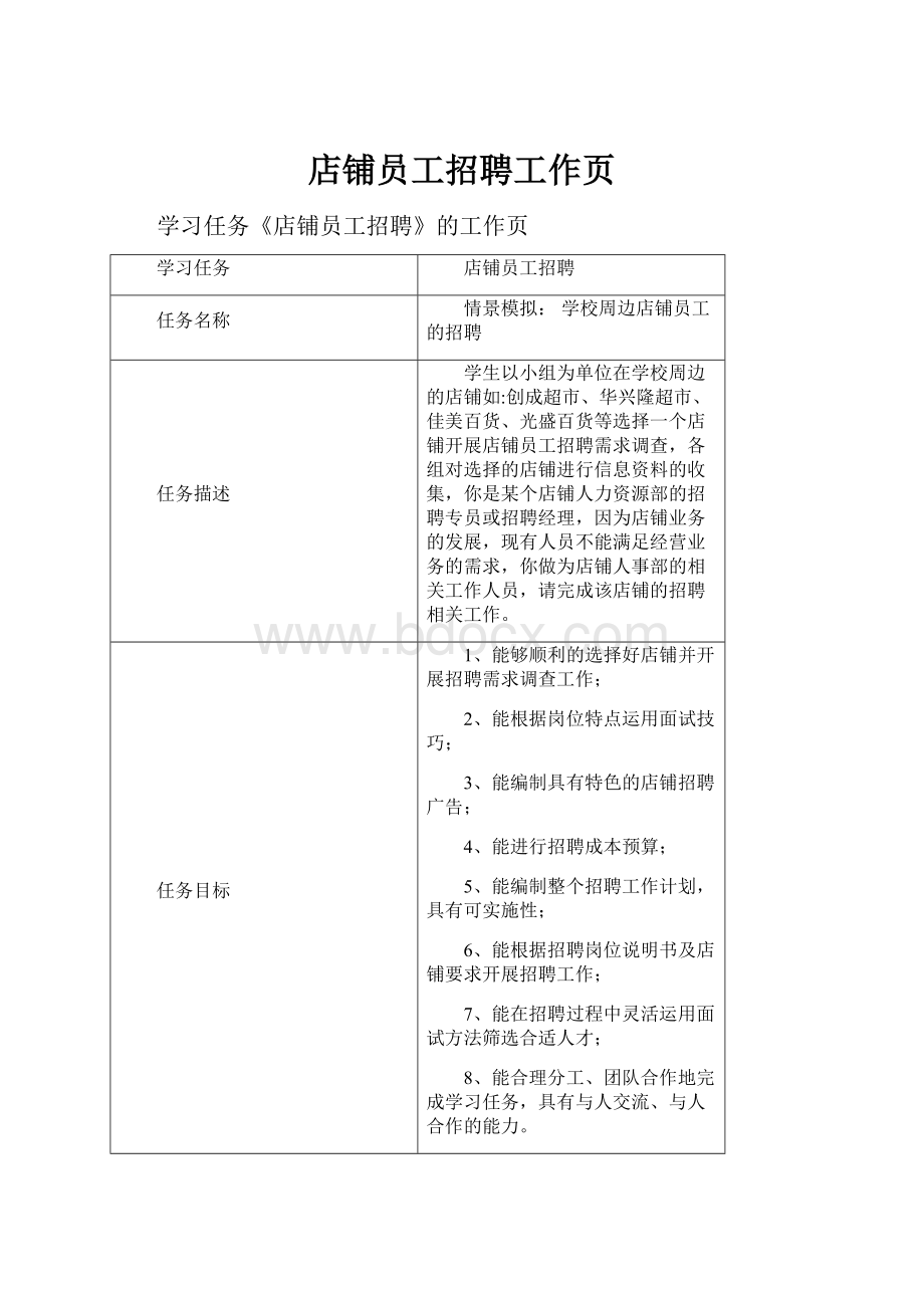 店铺员工招聘工作页.docx