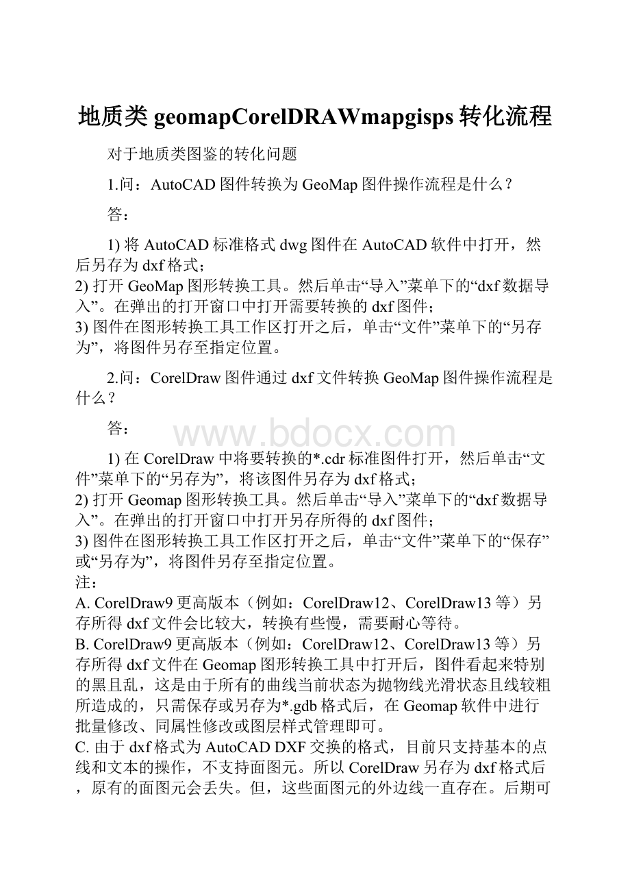 地质类geomapCorelDRAWmapgisps转化流程.docx_第1页