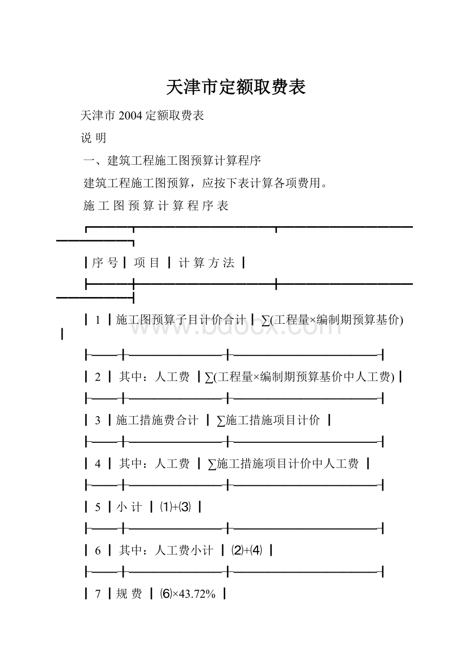 天津市定额取费表.docx