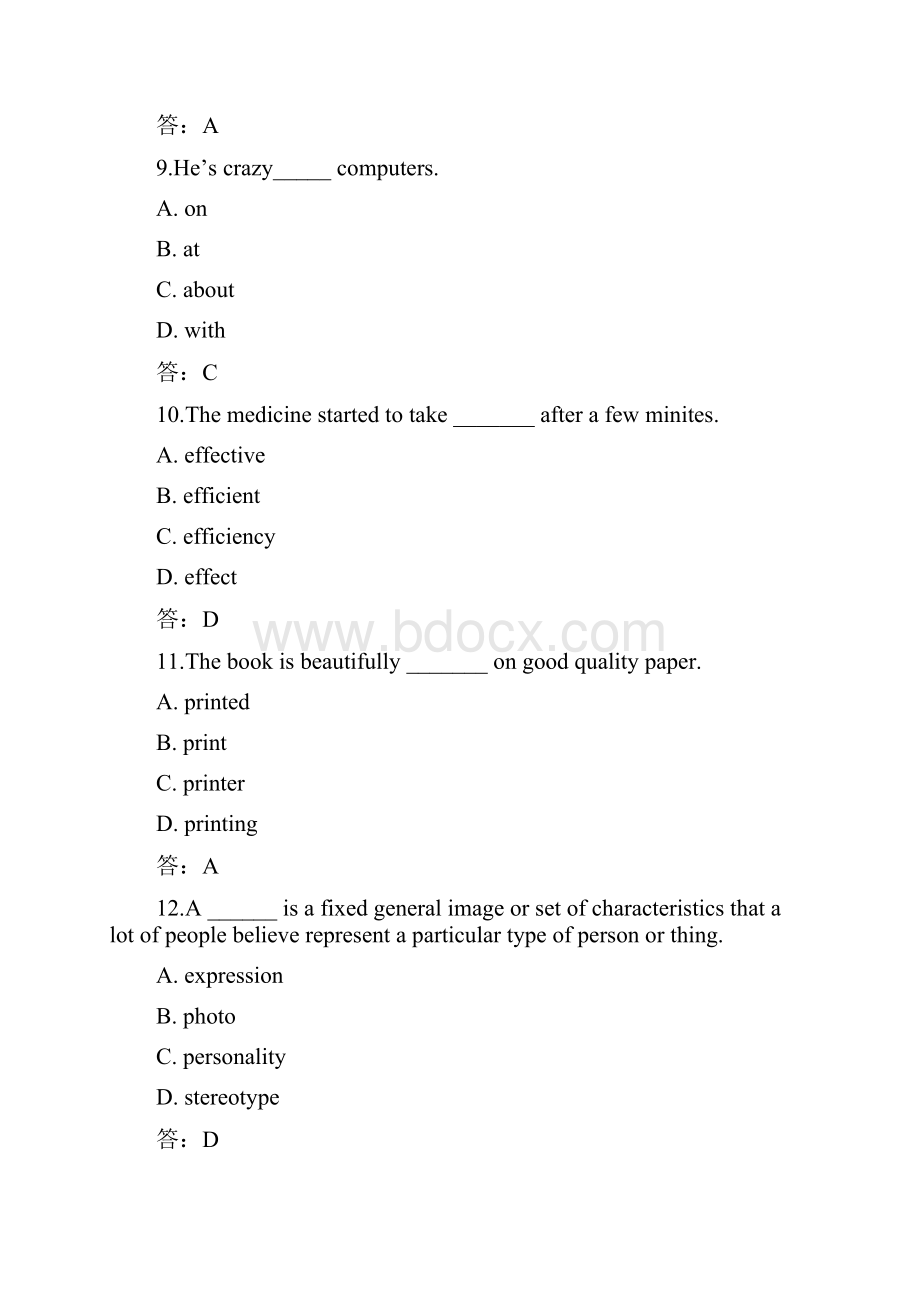 北语 20春《综合英语I》作业1234.docx_第3页